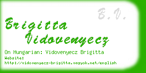 brigitta vidovenyecz business card